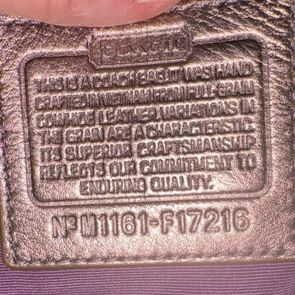 Coach Soho North South Leather Tote Shoulder Bag. Shimmering Bronze in EUC. - Picture 10 of 12